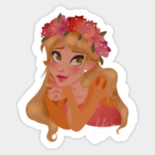 Flower Crown princess Sticker